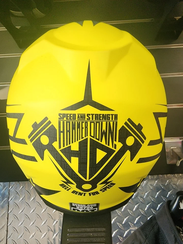 Casco de velocidad y fuerza SS700 Hammer Down Hell doblado para casco de velocidad (grande) Foto 4 de 4