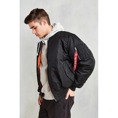 Unisex MA1 BomberJacke Winter Outdoor Militär Pilotjacke Flieger Fly Nylon Coats - Picture 7 of 39