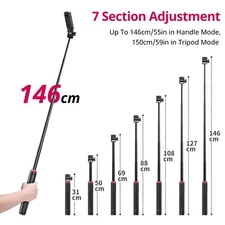 59in Selfie Tripod for Camera - ULANZI MT-71 Invisible Long Extendable Selfie...