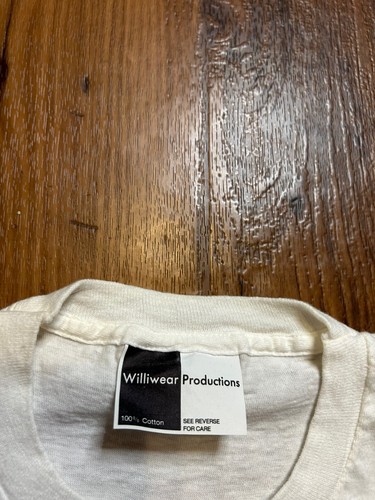 T-shirt vintage 1984 Wiliwear Productions Todd Silver Art taglia unica bianca - Foto 5 di 10