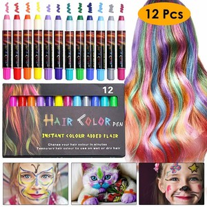 12 Color Temporary Hair Dye Hair Chalk For Kids Hair Pens Crayon