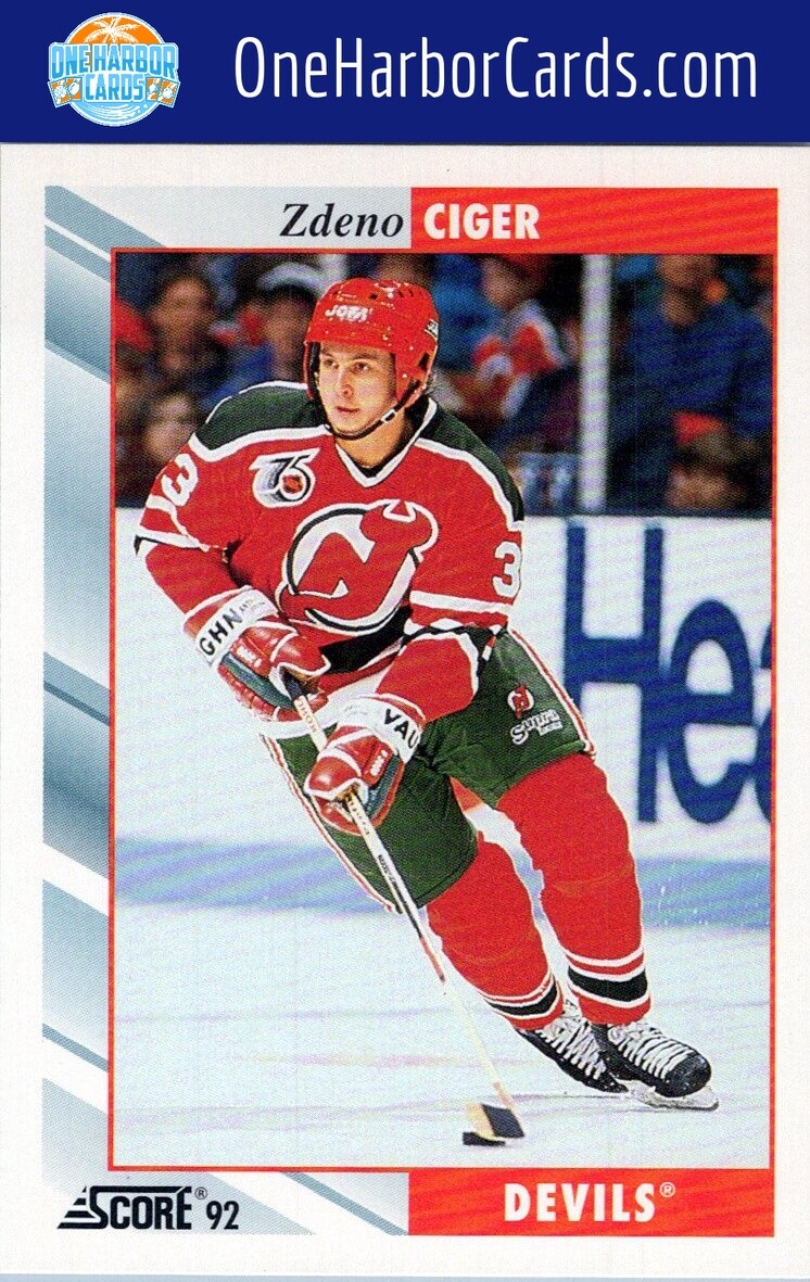 1992-93 Score New Jersey Devils Hockey Card #534 Zdeno Ciger