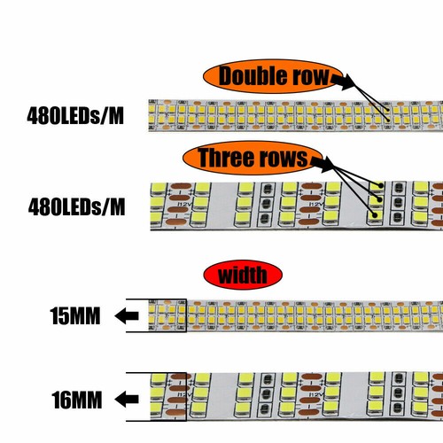 1-5m DC 12V Flexible LED Strip 2835 240leds/m 480leds/m Rope Ribbon Tape Light - Picture 9 of 22