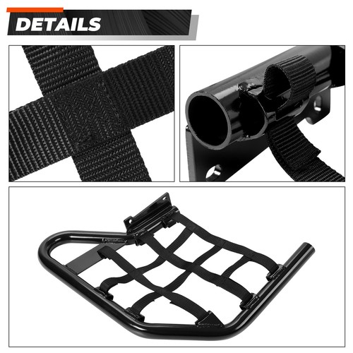 Nerf Bars For Yamaha Raptor 700 YFM 700 YFM700R Black W/ Black Net All Years - Picture 3 of 17