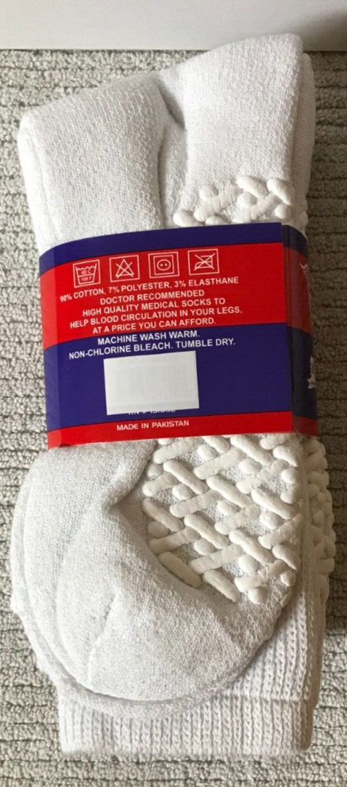 SAOLA NUOVI 3 paia calzini girocollo bianchi non leganti senza scivolo senza scivolo taglia 10 13