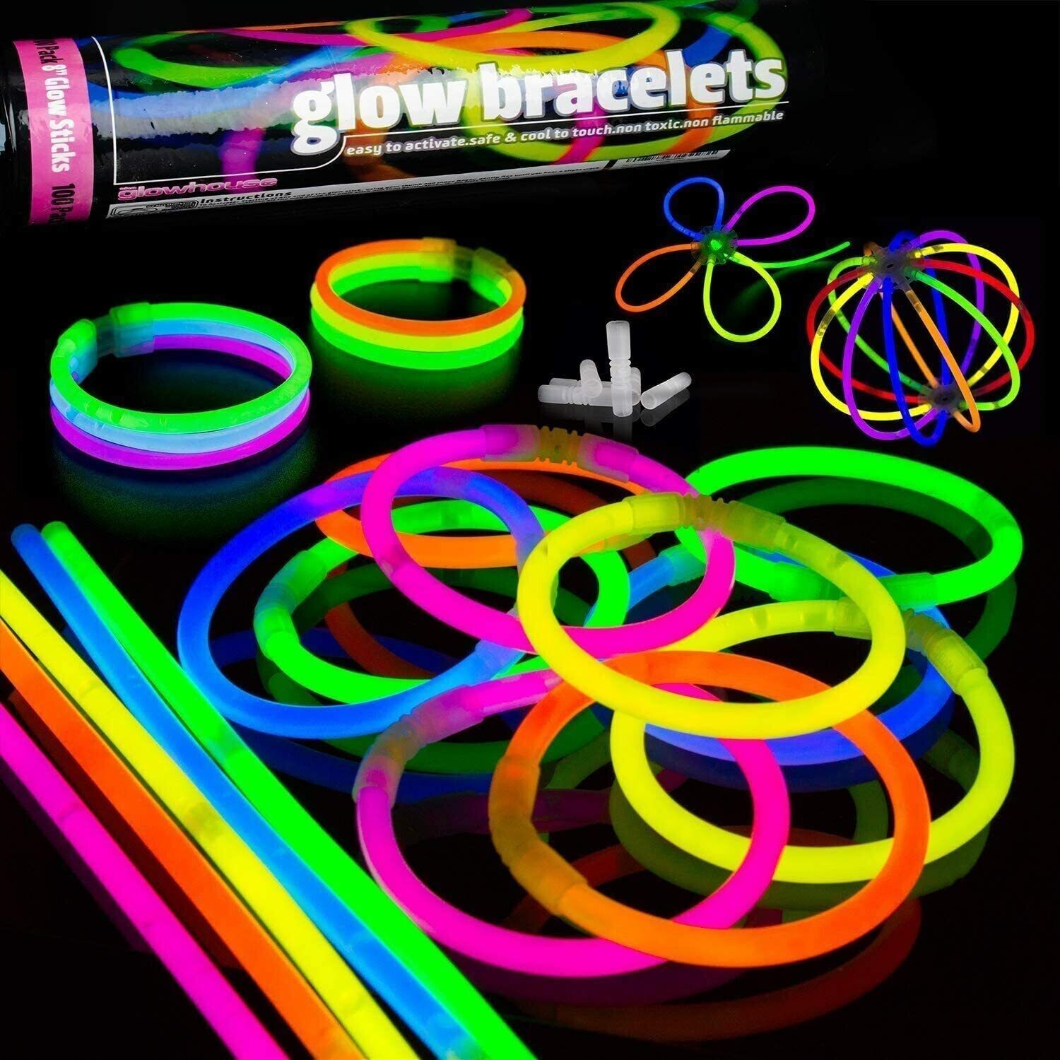 Kit 360 Starlight Braccialetti Luminosi Fluo DJ - Alta Qualità