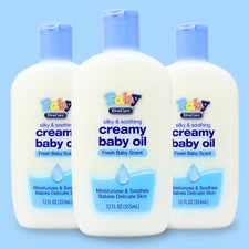 XtraCare Baby Creamy Oil - Silky, Soothing, Fresh Scent - 12 fl oz (3-Pack)