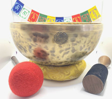 11 inches Handmade Full moon Chakra singing bowl ,Tibetan singing bowl.