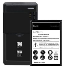 Large Capacity 2200mAh Upgraded Battery USB/AC Wall Charger f ZTE Prelude Z851