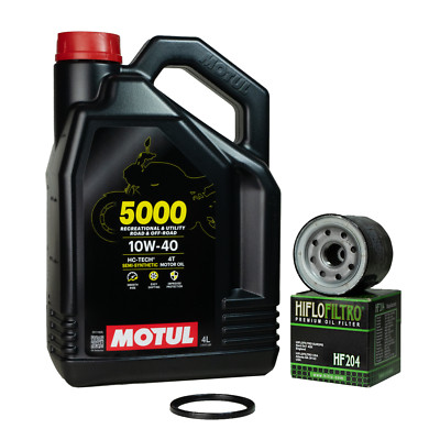4L MOTUL 5000 4T MOTORRAD ÖL 10W-40 MA2 + ÖLFILTER für HONDA KAWASAKI YAMAHA