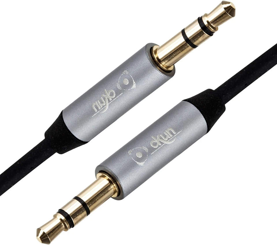 AUX Mini Jack Stereo Cable 3.5mm Male Audio Car Lead 1m Gold-Plated 3.3Feet - Image 2 of 4