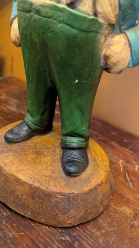 VTG 17" Esco Oliver Hardy Chalkware Figure Statue Chalk Ware 1971 Laurel & Hardy - Picture 8 of 12