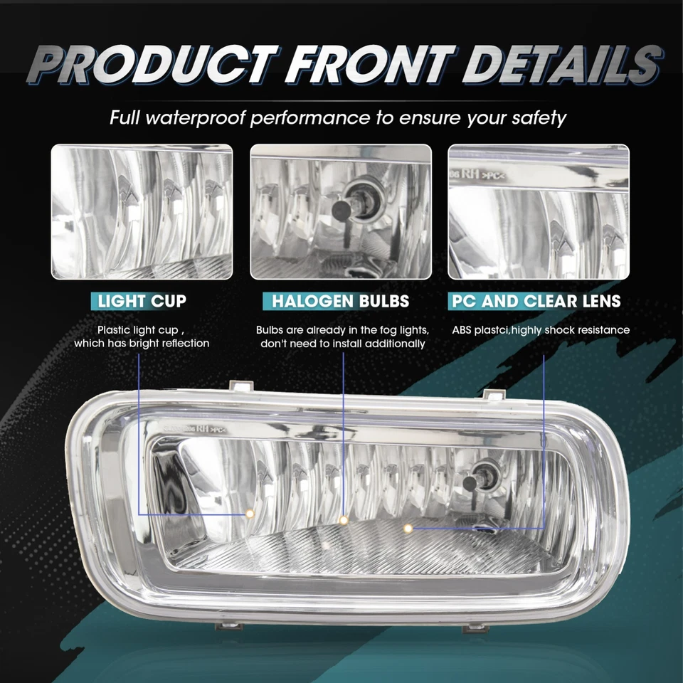 Luces antiniebla de conducción aptas para Ford F150/2006 Lincoln Mark LT 2004-2006-L&R Foto 4 de 4