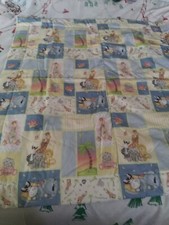 Handmade Unisex Baby Quilt Cheater Patchwork Zoo Animals Pattern 37" x 35"