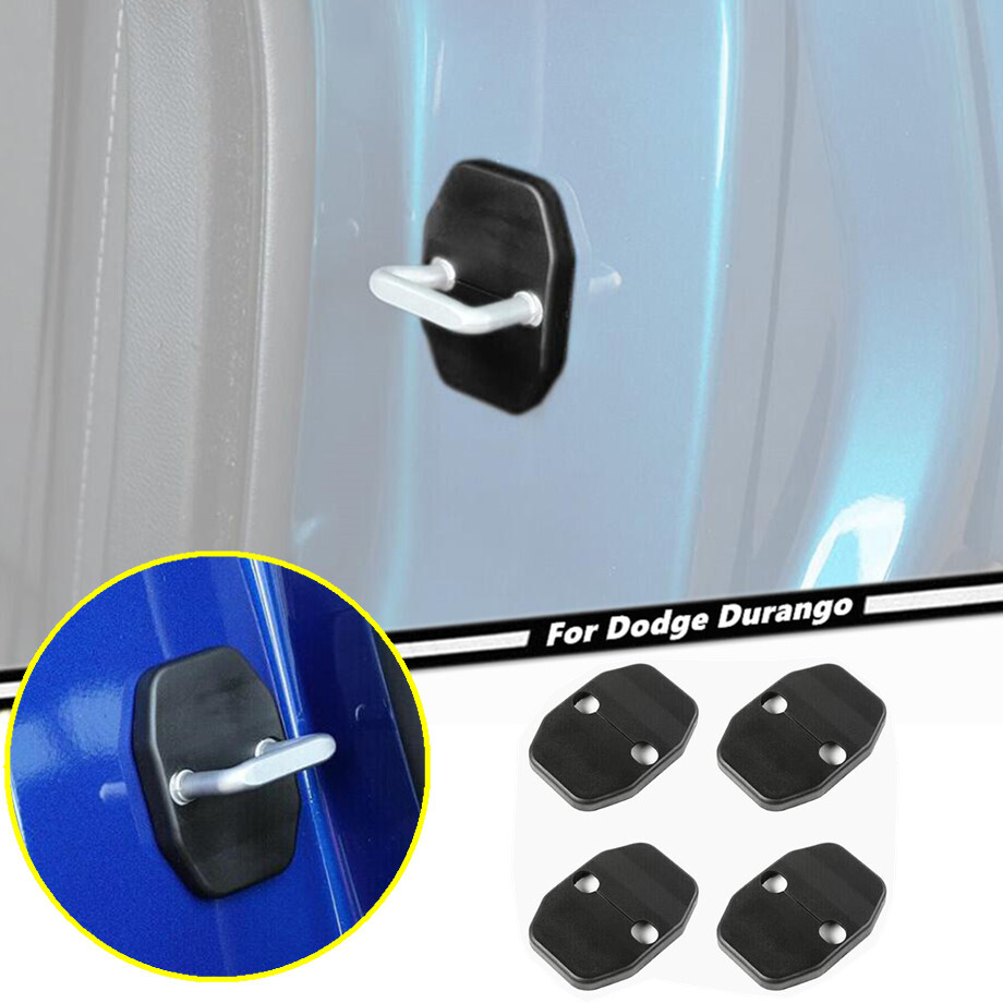For 2011-2024 Dodge Durango Black Door Lock Buckle Cover Protector Decor Trim 4P
