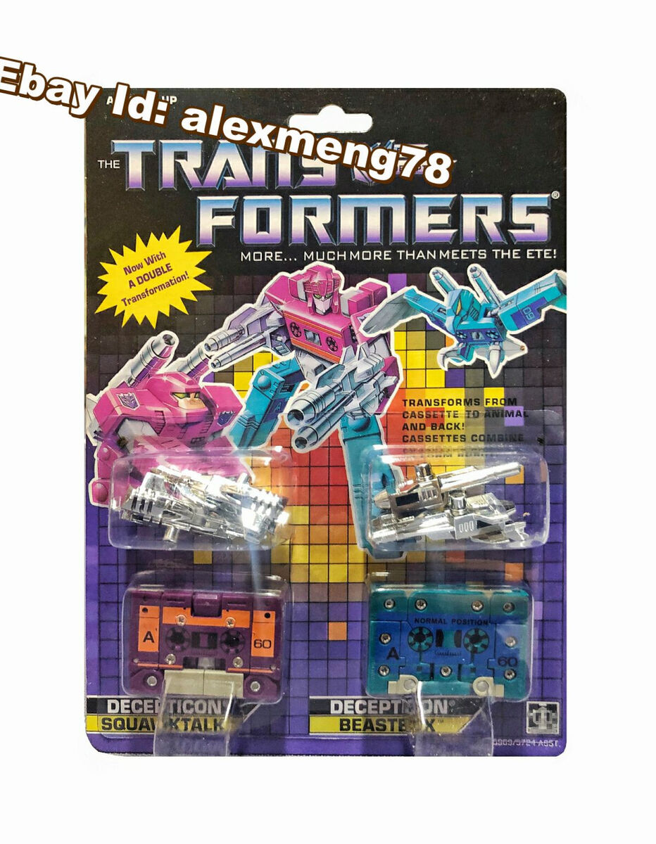 Transform G1 Decepticons cassette squawktalk beastbox Transform G1 Decepticons cassette squawktalk beastbox