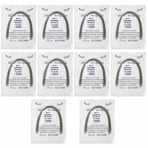 10 Packs Orthodontic Dental Super Elastic Niti Ovoid/Oval Arch Wires Rectangular - Picture 62 of 83