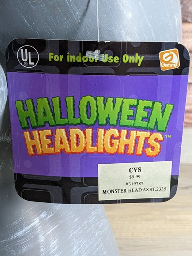Gemmy Halloween Headlights 10.4 In Monster Head Asst 2335 No 21159 #319787 - Picture 3 of 10
