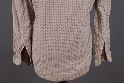 Etro Milano Brown Printed Linen Long Sleeve Button Down Shirt Size 40 - Picture 15 of 21