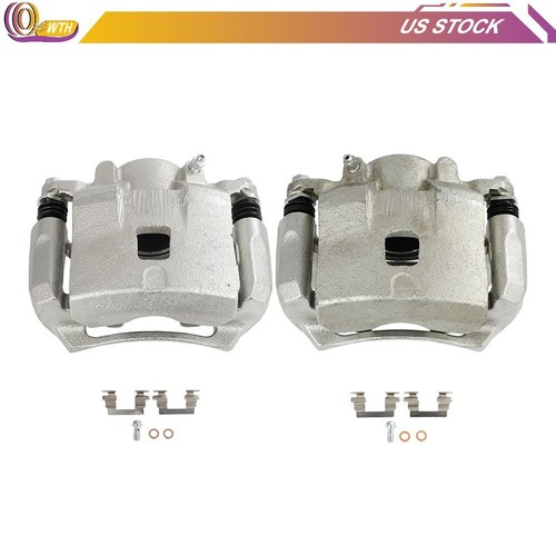 Front Pair For 05-08 Chevrolet Cobalt 04-07 Saturn Ion Brake Calipers w/ Bracket - Bild 2 von 4