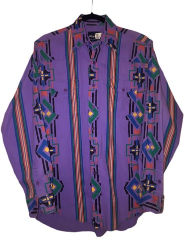 Vtg Wrangler Men's Sz M Aztec Western 