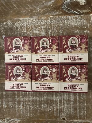 Dr Squatch 6 Bars Of Frosty Peppermint Limited Edition Holiday, Soap, Bar