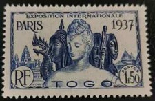 Togo: 1937 World Exhibition, Paris, France 1.50 F. (Collectible Stamp).