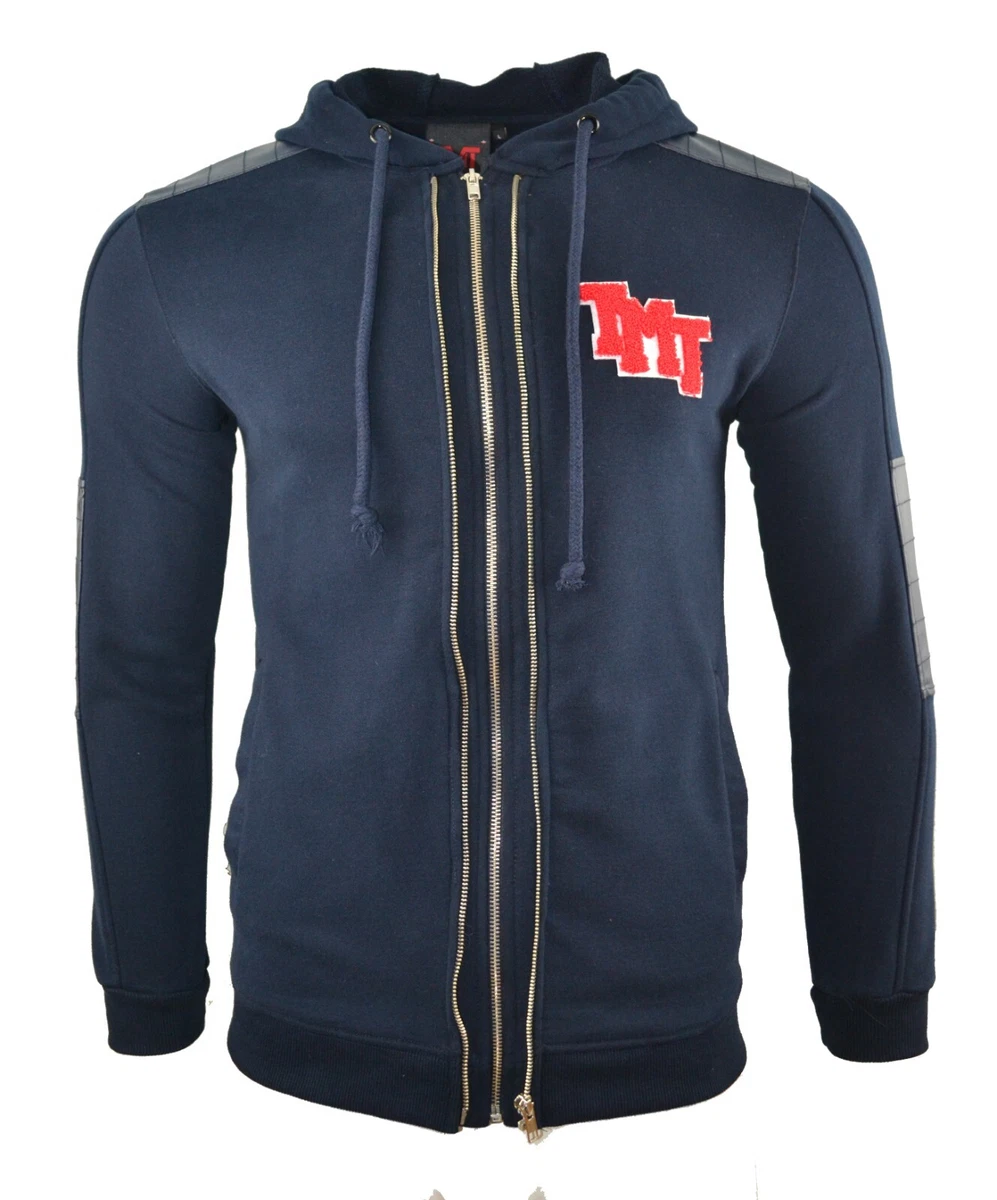 TMT THE MONEY TEAM DOUBLE ZIP NAVY TRACK JACKET HOODY FLOYD MAYWEATHER BOXING