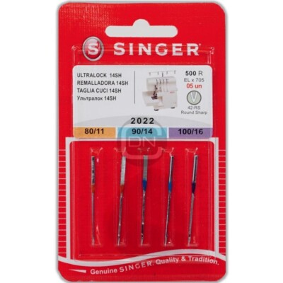 Overlocknadel ELx705, Stärke 80 90 100, 5er Pack (SINGER)