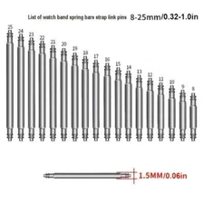 Watch PIN(S) SPRING BAR(S) Band Strap Link 8-25mm Stainless Steel