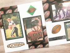 Football Scrapbook Layout, Football Scrapbook Pages, Football Premade Pages