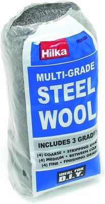 1 Packung Multi Grade Stahlwolle Draht 4 grob 4 mittel & 4 fein Pad sauber poliert