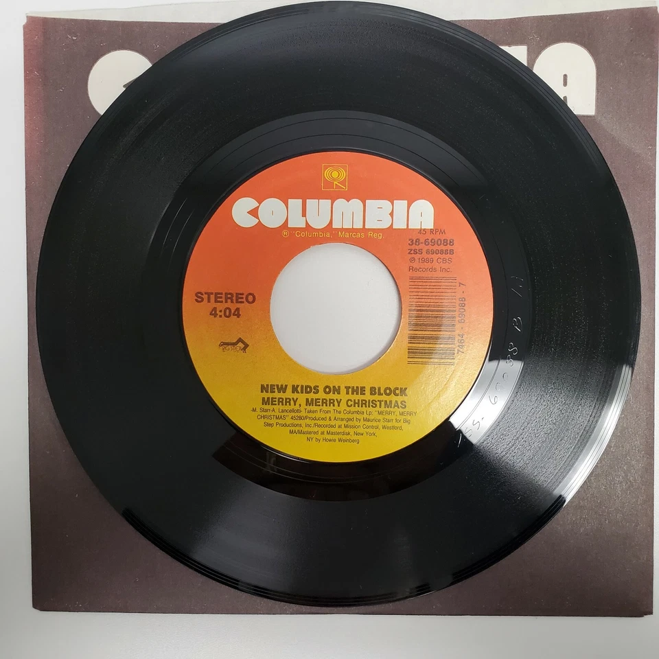 New Kids On The Block Cover Girl/Merry Merry Christmas 7" COLUMBIA 38-69088 Foto 2 de 3