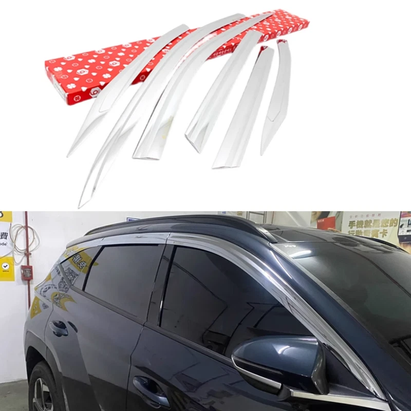 4 Viseras Para Lluvia De Canal Para Hyundai Tucson 2022-2025 | Deflectores De Ventana