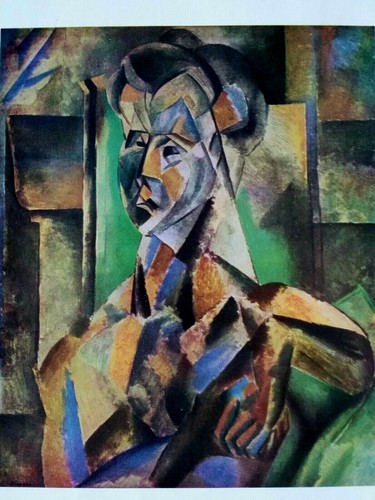 Seated Woman Pablo Picasso old book plate page 9.25" x 12.5" image 7.25" x 9" - Picture 3 of 6