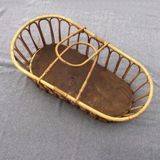 Couffin en Osier des années 50-60 - Berceau - Landau lit ancien vintage