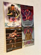 4 riddle wwe WRESTLING CARDS (1 inserts)SEE SCAN
