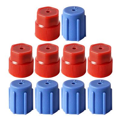 10pc AC Valve Core Covers - Car Tire Stem Caps for Air Conditioning Service