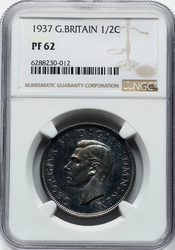 Great Britain - 1937 George VI - Half Crown - NGC PF62 -  Deep Gray Toning!
