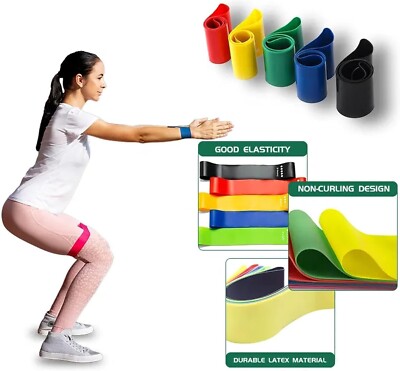 Gritin Resistance Bands, [set Of 5] Skin-friendly Resista Aa