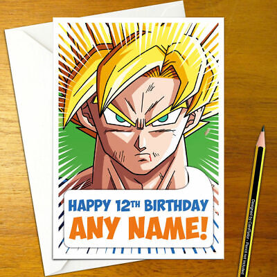 GOKU Personalised Birthday Card - Large A5 z dragon ball kai super saiyan gohan | eBay