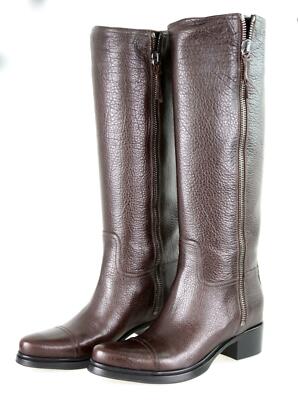 MIU MIU by PRADA Buffalo Leather Boots - 5W8928 - Brown - NEW - 40 UK 7