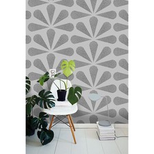 Classic Removable wallpaper black and gray wall mural design