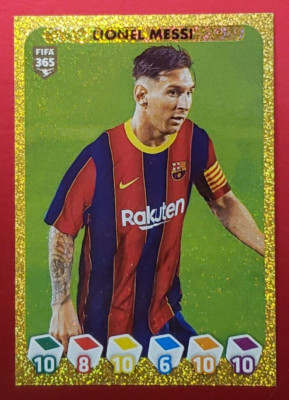 Lionel Messi #145 - 2021 Panini FIFA 365 The Golden World of Football Sticker