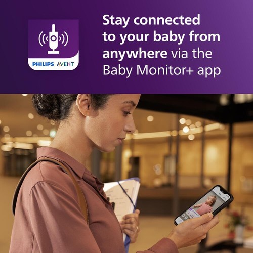 Philips Avent Premium Connected Babyphone, mit 1080p Kamera und App, Sens... - Bild 5 von 8
