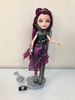 Ever After High First Chapter Raven Queen Doll With Bag And Doll Stand HTF