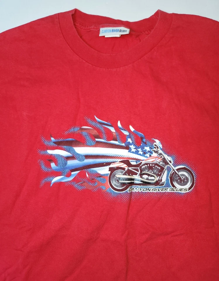 Camiseta De Colección Canyon River Blues Para Hombre Talla Grande Chopper Motocicleta Estados Unidos Y2K Foto 2 de 4