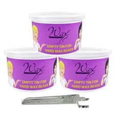 Waxness Wax Necessities Empty Wax Can 400g 14.1oz (3 Pack) & 1 Handle
