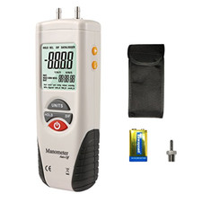 Hti-Xintai Digital Manometer, Dual Port Air Pressure Meter Pressure Gauge HVAC