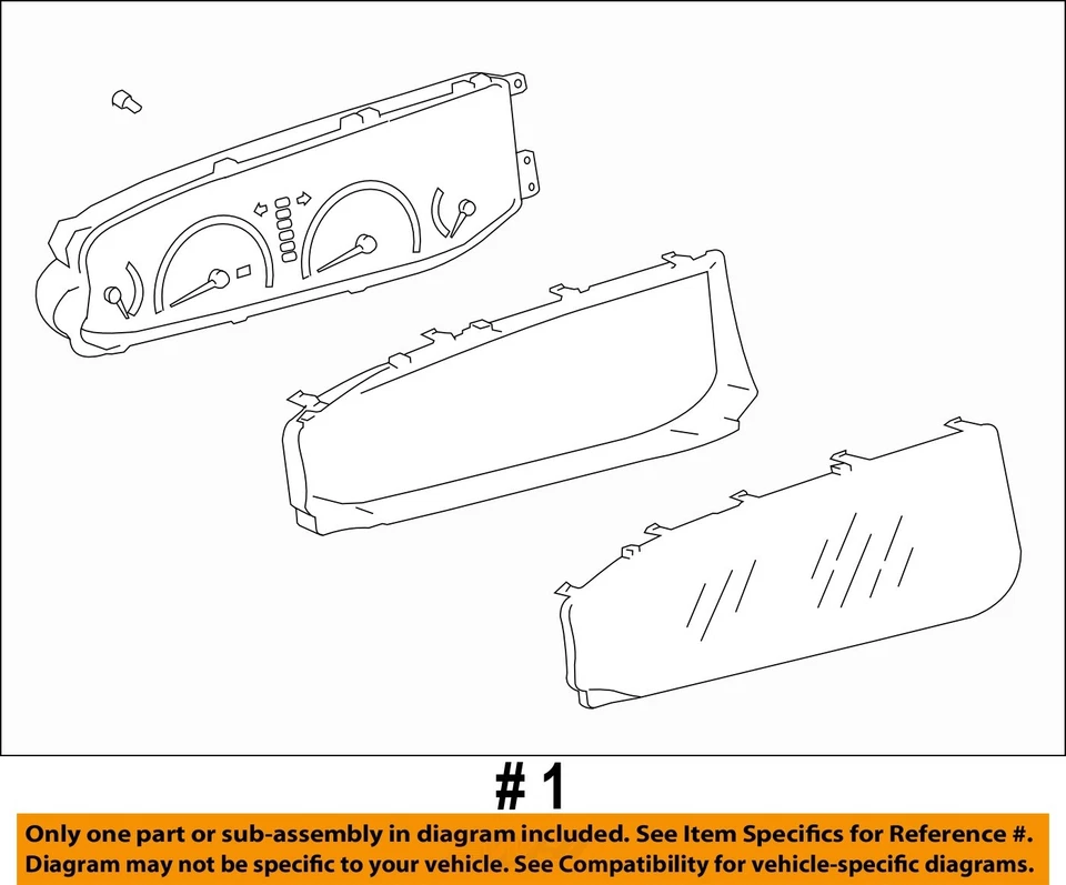 二手速度计 适合:2001 年 丰田 Avalon MPH 集群 带防盗 Gr — 第 4/4 张图片